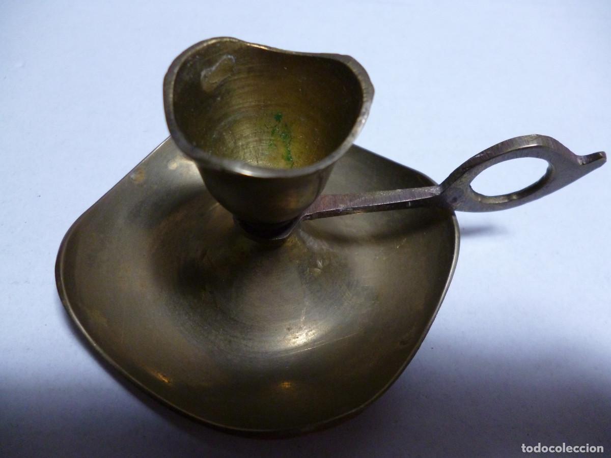 Vintage: ANTIGUO PORTAVELAS METAL, BRONZE - VINTAGE -