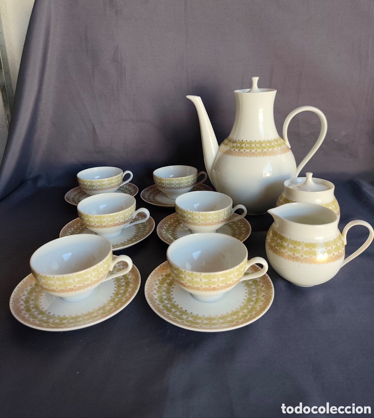 Vintage: Juego de caf&eacute; Bidasoa porcelana vintage