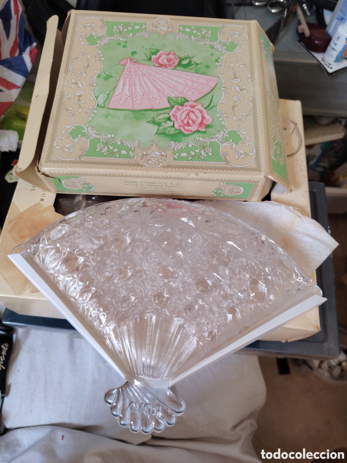 Vintage: Abanico jabones avon