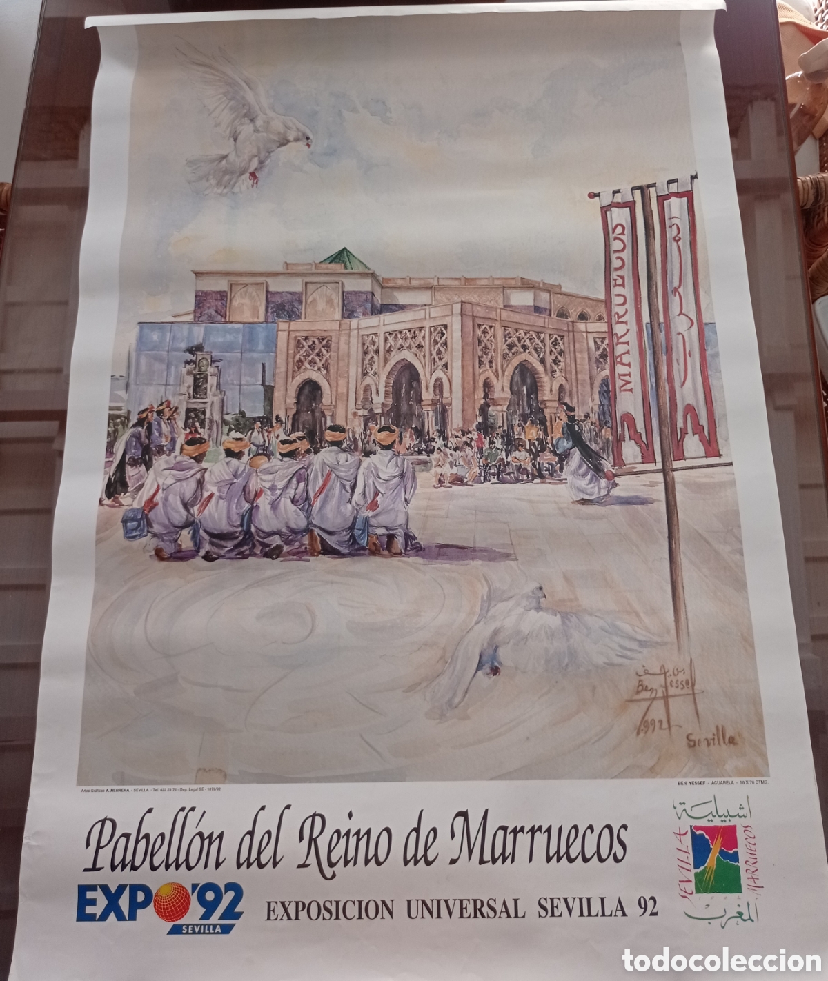 Vintage: P&oacute;ster Expo 1992 Pabell&oacute;n de Marruecos