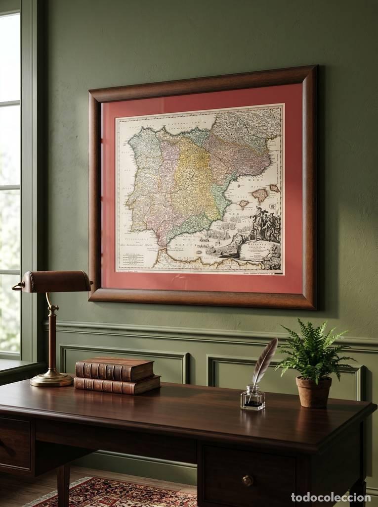 Vintage: MAPA REINO DE ESPA&Ntilde;A Y PORTUGAL