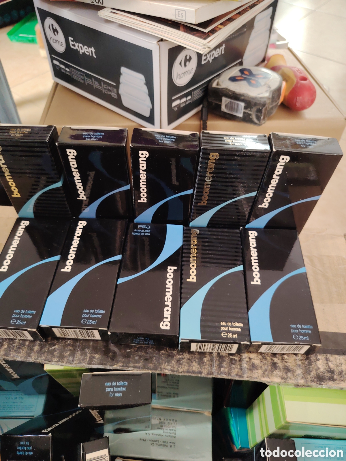 Vintage: 10 tarros de colonia boomerang de 25 ml