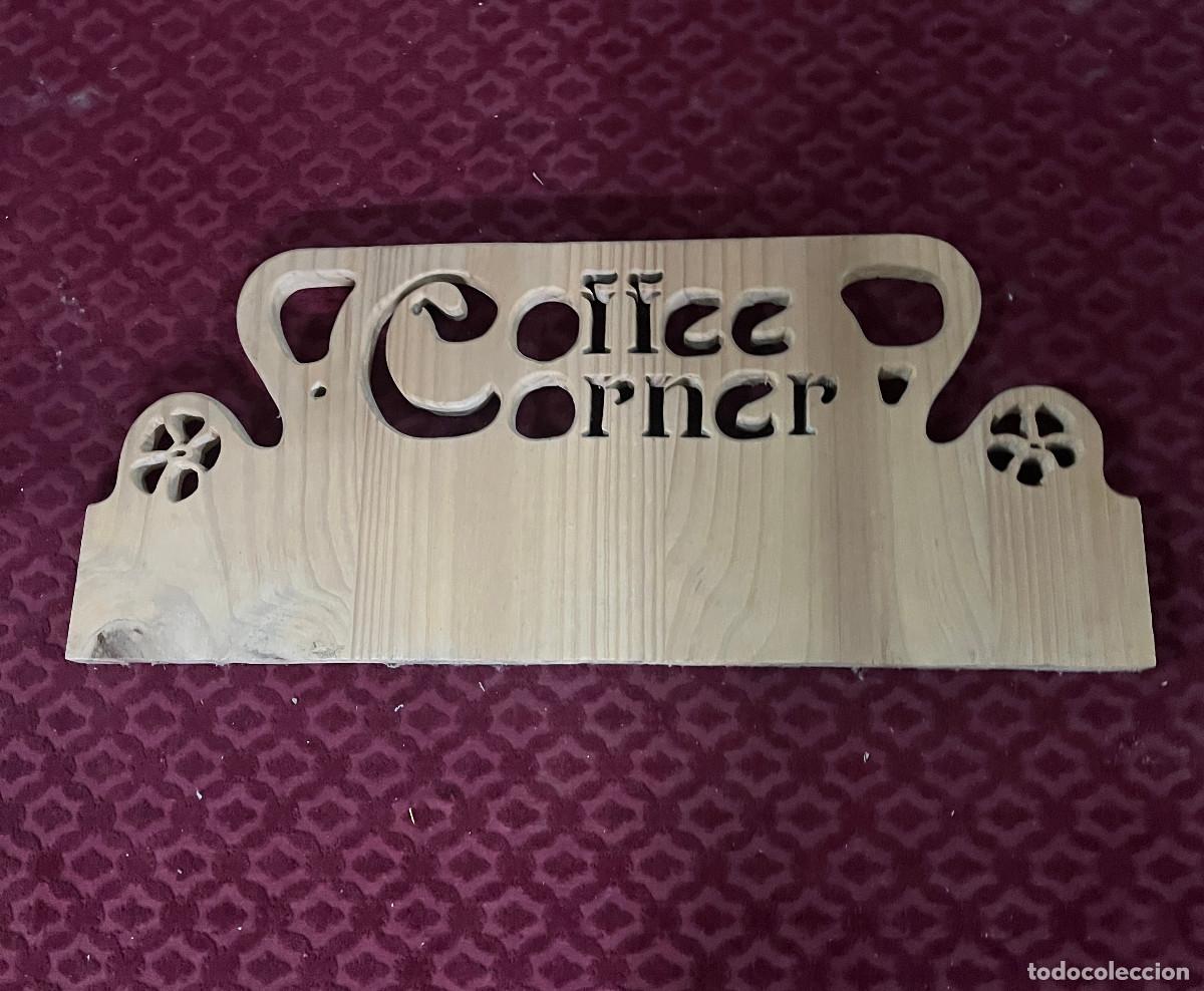 Vintage: Cartel de madera Coffee Corner - Foto 1