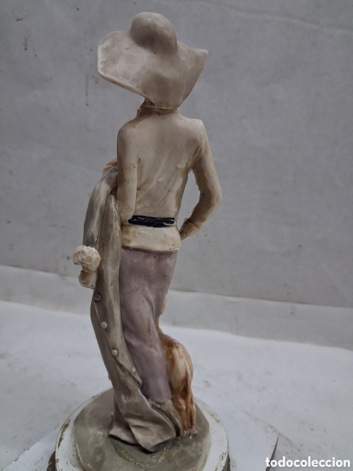 Vintage: figura dama con galgo - Foto 3