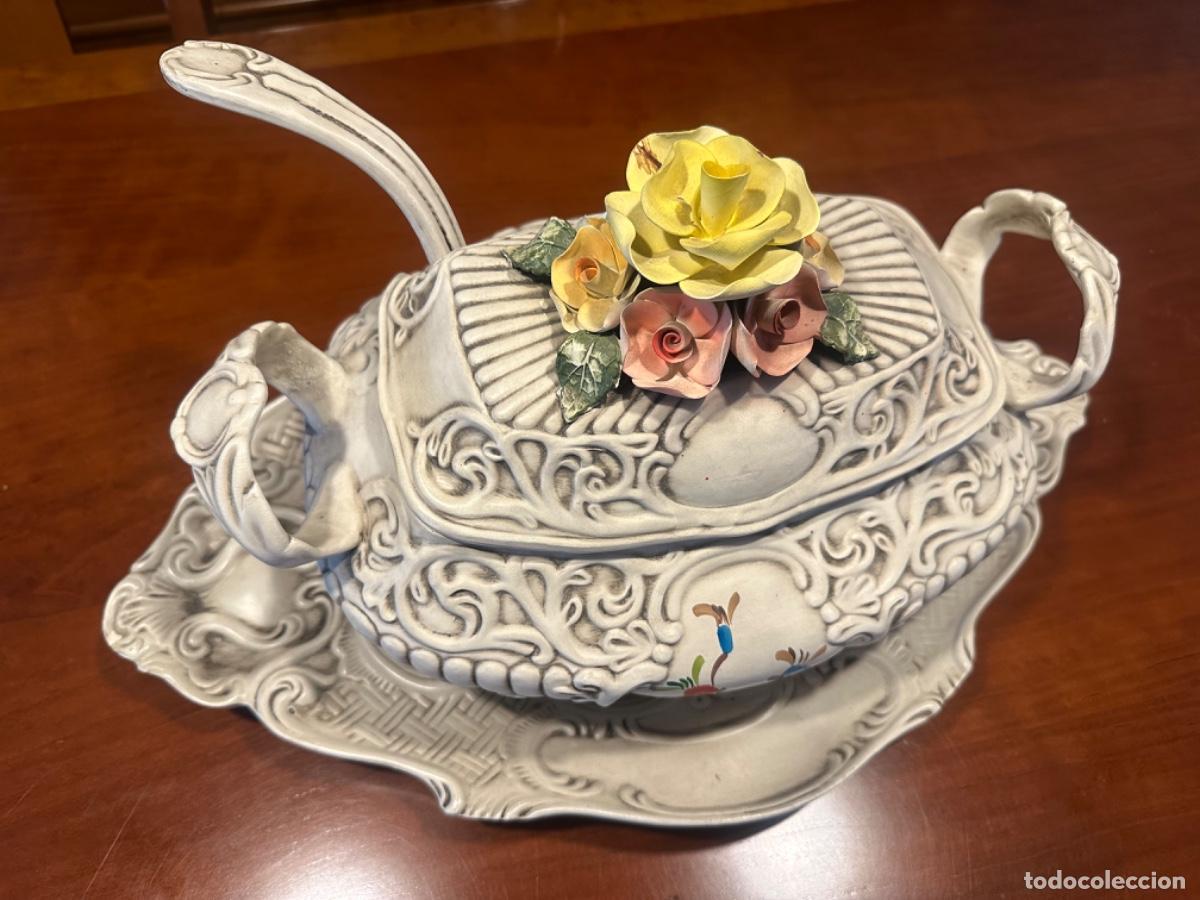Vintage: Sopera decorativa con bandeja independiente - Foto 1