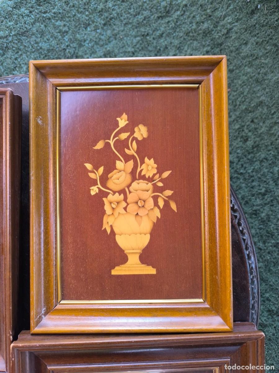 Vintage: Cuadros de madera con flores y p&aacute;jaros - Foto 4