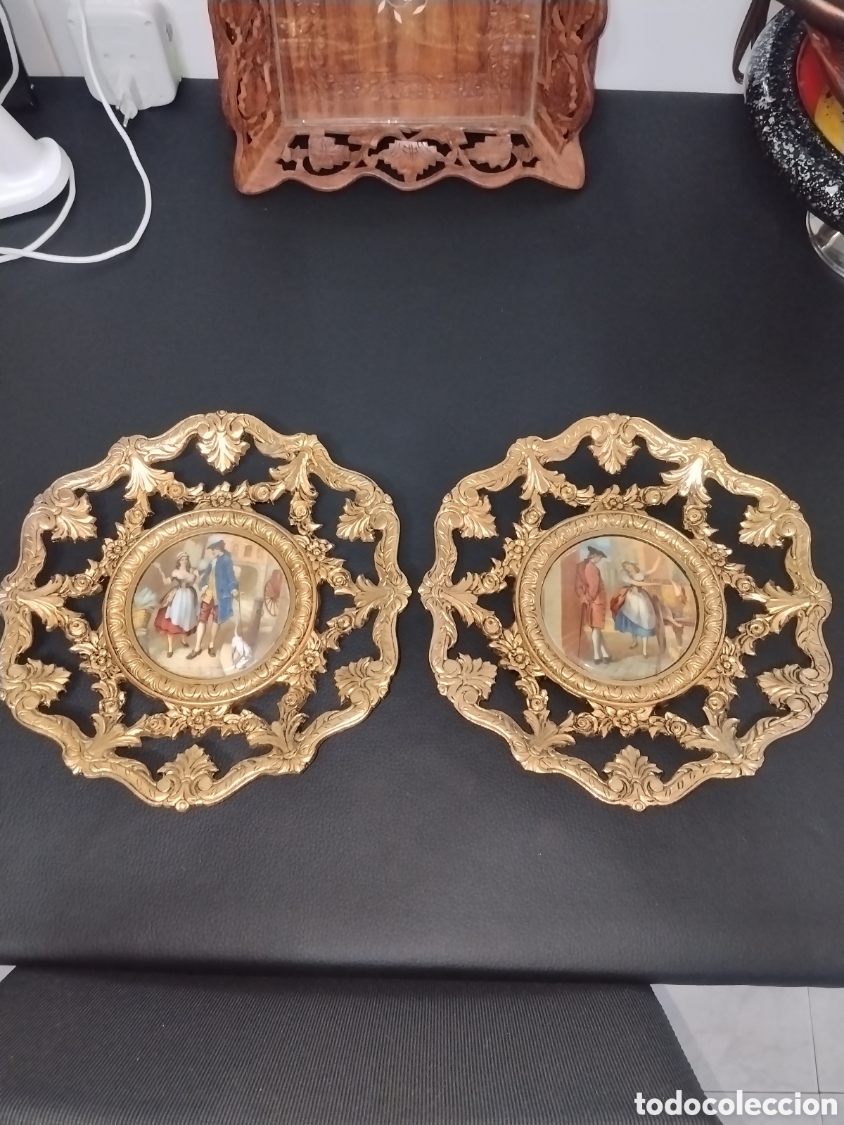 Vintage: Platos bronce macizo a&ntilde;os 60-70