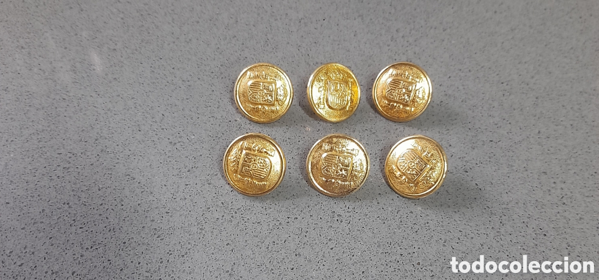 Vintage: 6 Botones militares de Espa&ntilde;a