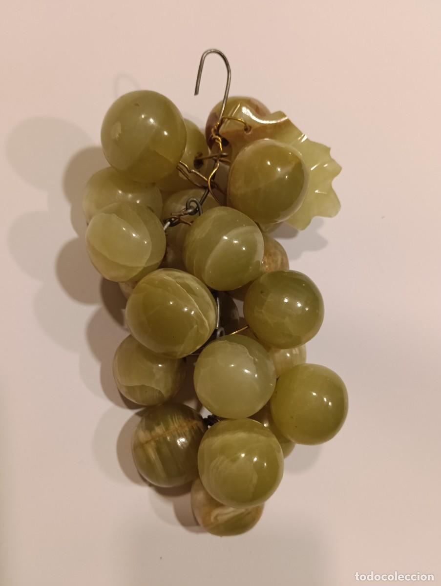 Vintage: Antiguo Racimo de Uvas Decorativo de &Oacute;nice Verde y Alabastro - Estilo Vintage Mid-Century