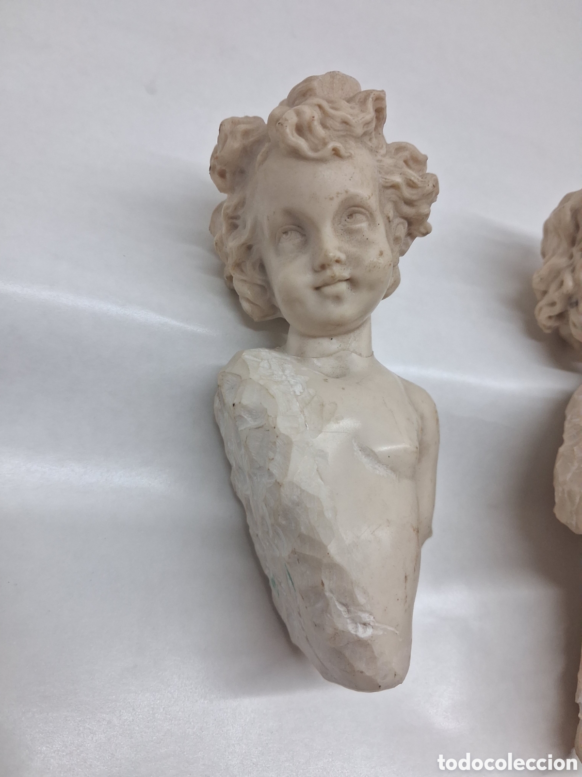 Vintage: 2. cabezas angelitos resina - Foto 2