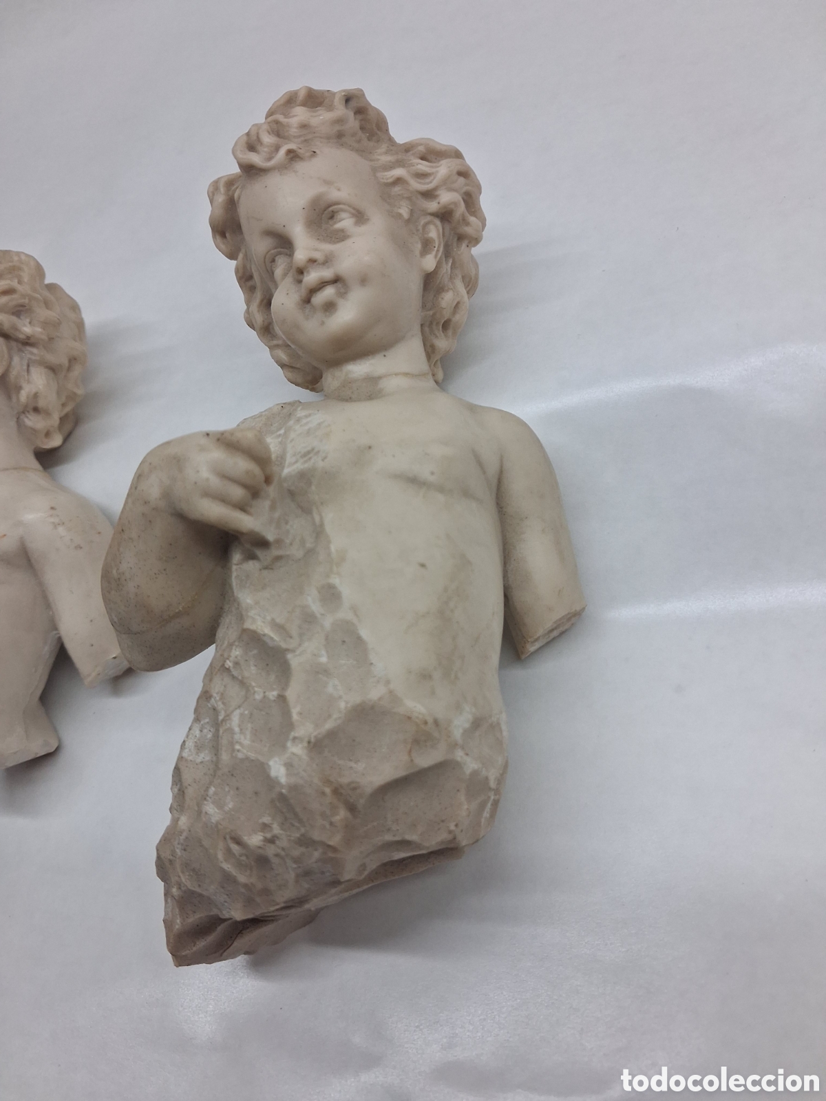 Vintage: 2. cabezas angelitos resina - Foto 3