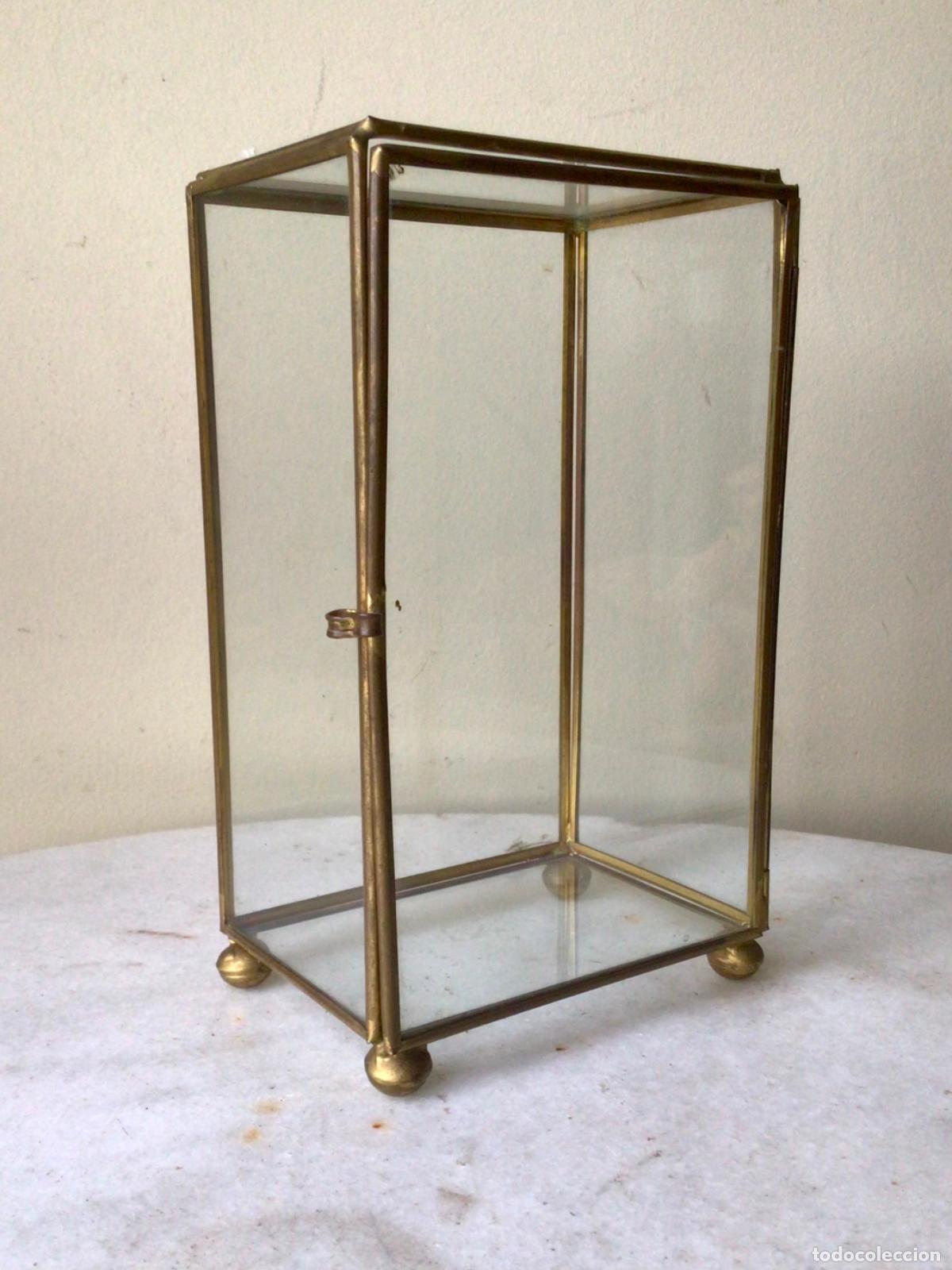 Vintage: PEQUE&Ntilde;A VITRINA EN CRISTAL Y METAL , VINTAGE - PARA EXPONER COLECCIONES