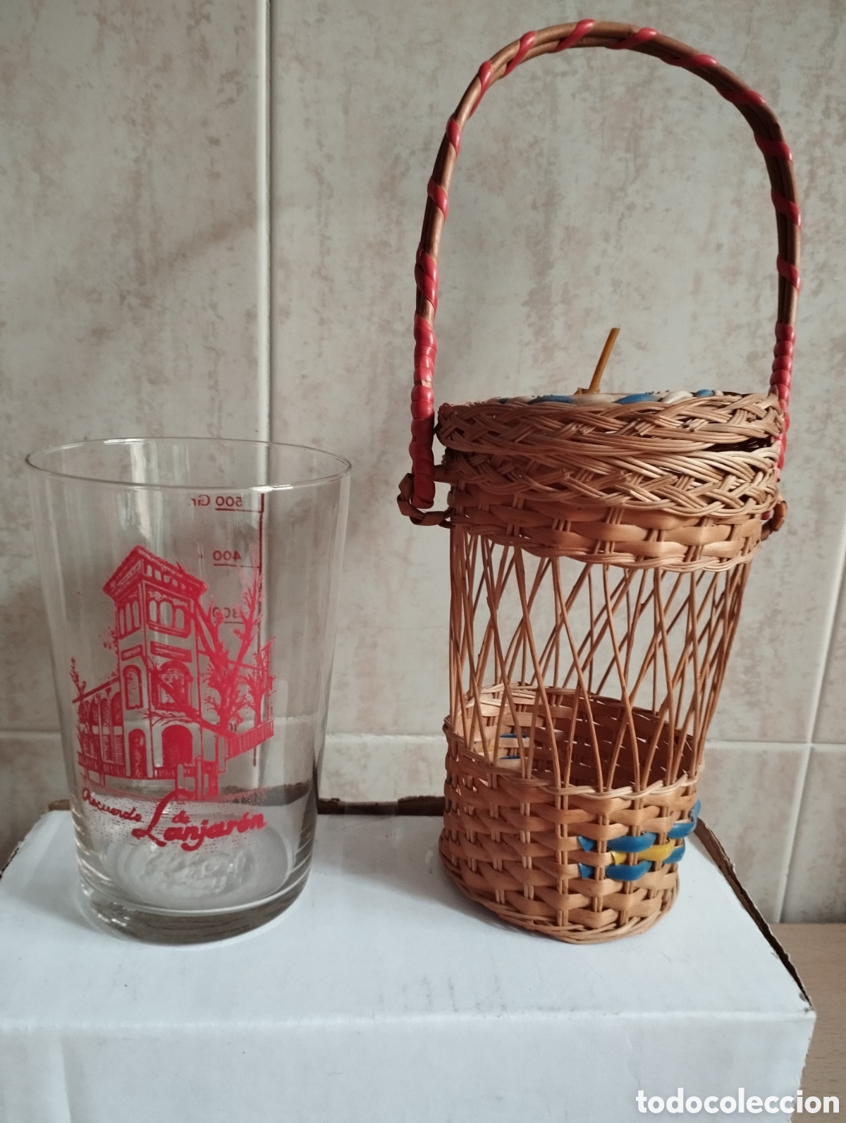 Vintage: ANTIGUO VASO LANJAR&Oacute;N GRANADA 500 CL.NUEVO