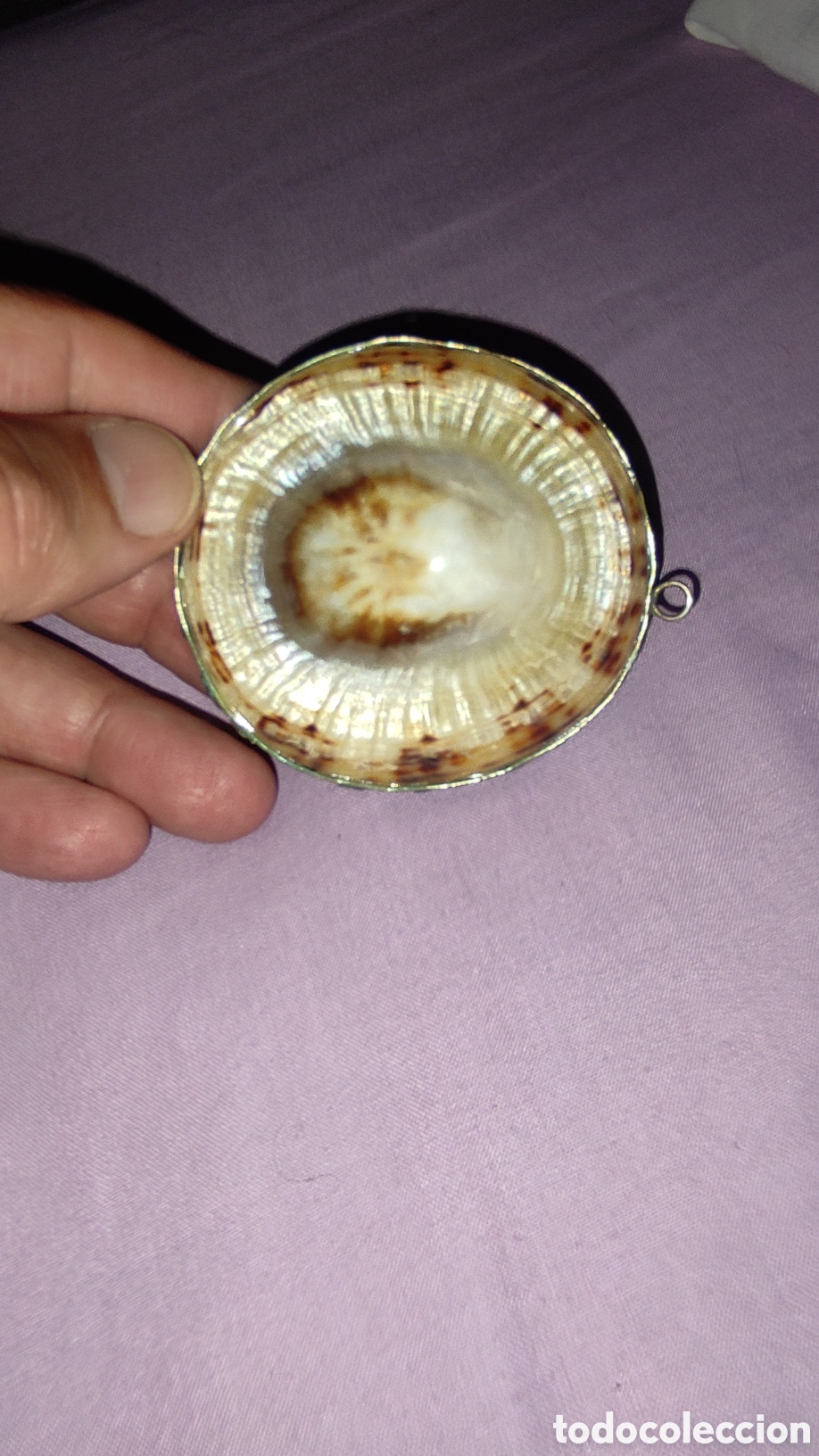 Vintage: Caja en concha de n&aacute;car. Pastillero. - Foto 6