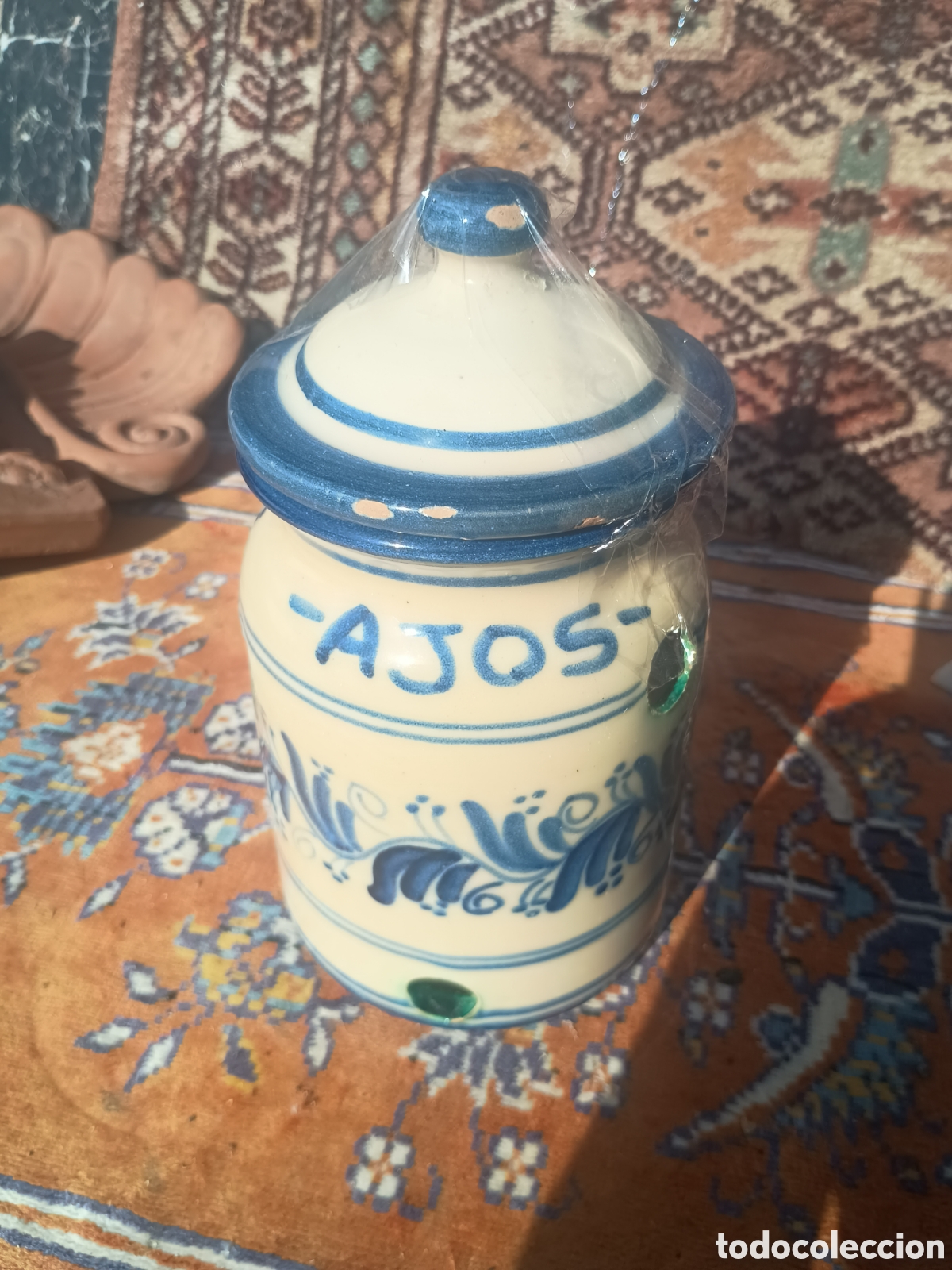 Vintage: Recipiente frasco ajos