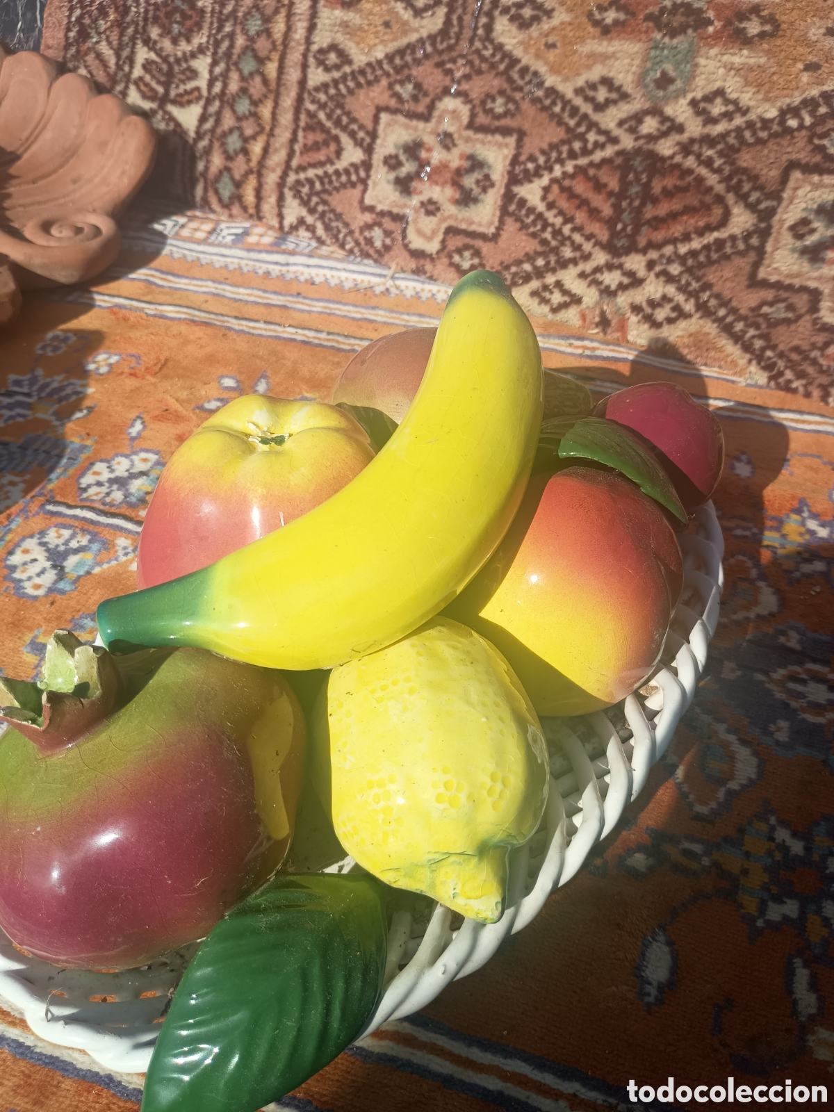Vintage: Cer&aacute;mica frutas centro de mesa - Foto 3