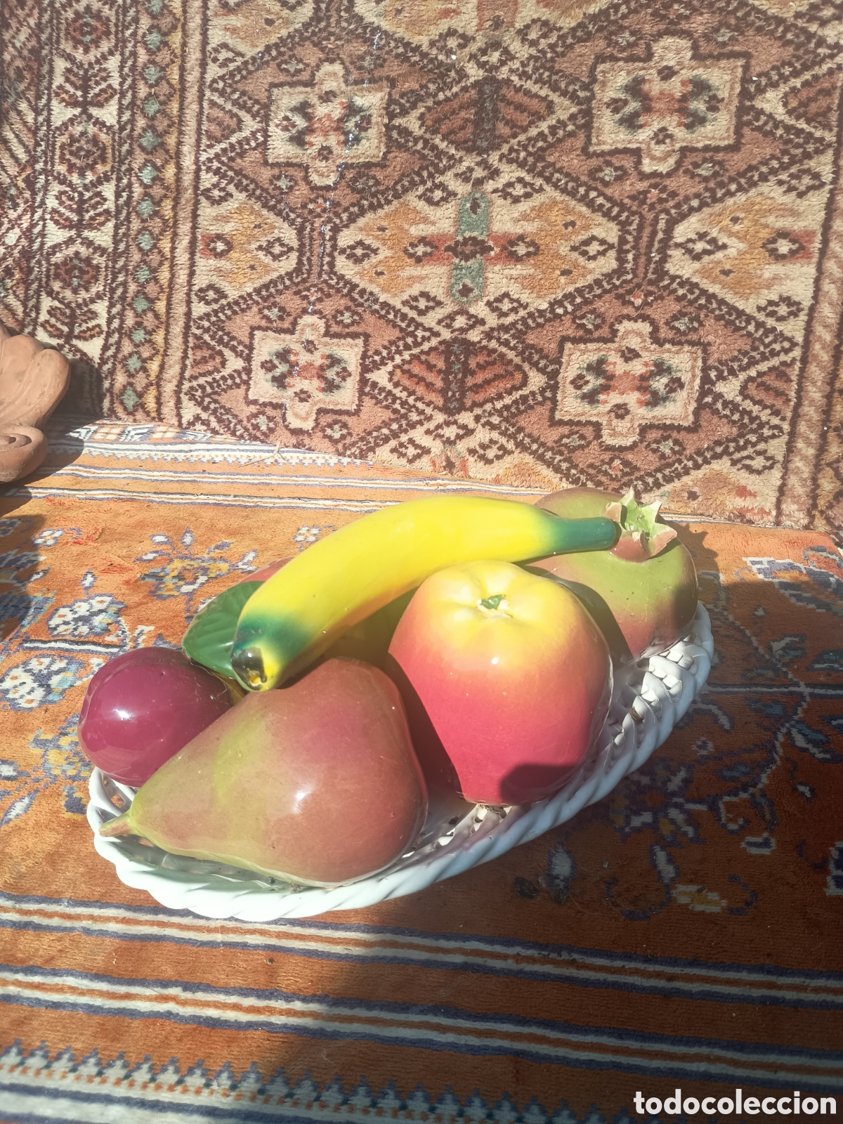 Vintage: Cer&aacute;mica frutas centro de mesa