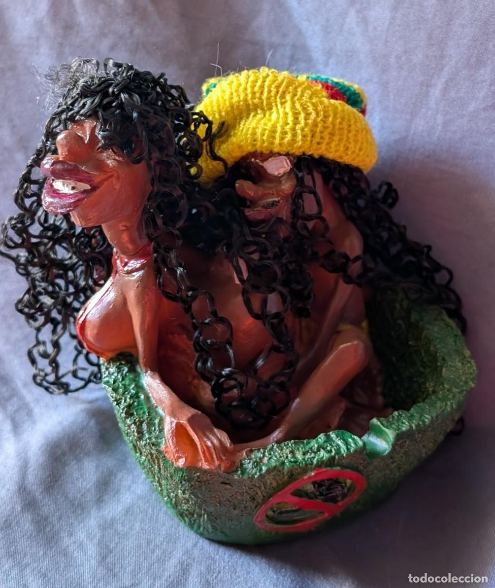 Vintage: Cenicero Decorativo Vintage Reggae Rasta Resina S&iacute;mbolo Paz