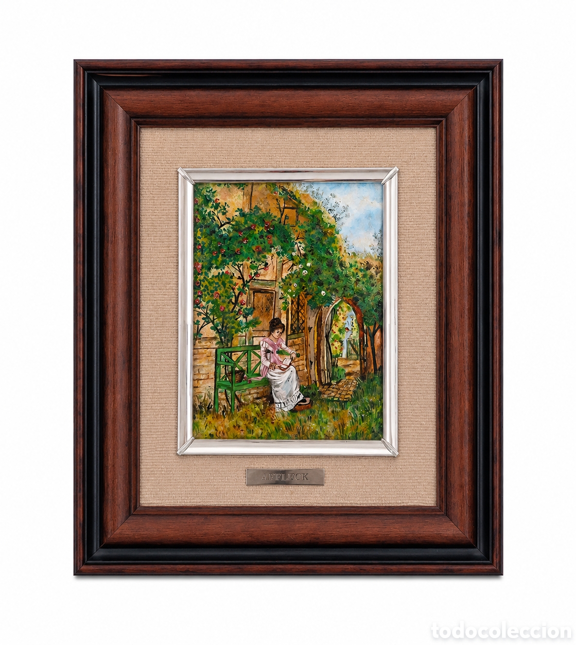 Vintage: After Affleck &ndash; garden scene with seated woman