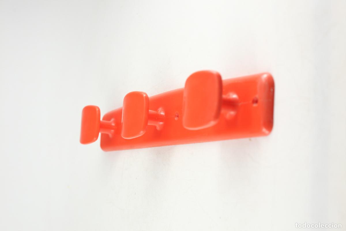 Vintage: perchero SYLA colgador pared plastico naranja vintage francia 70's
