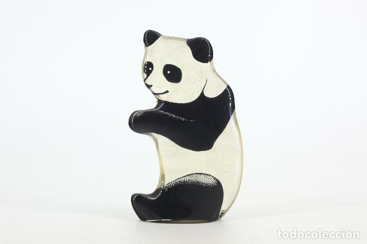 Vintage: Escultura Oso Panda Abraham Palatnik op art lucite blanco negro vintage Brasil 70s