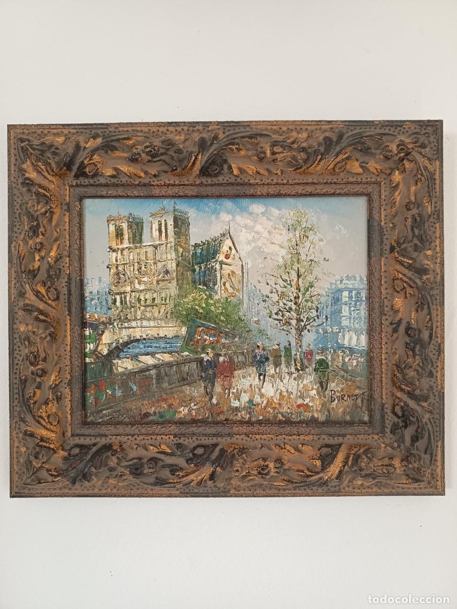 Vintage: Cuadro al &oacute;leo Notre Dame -Burnett