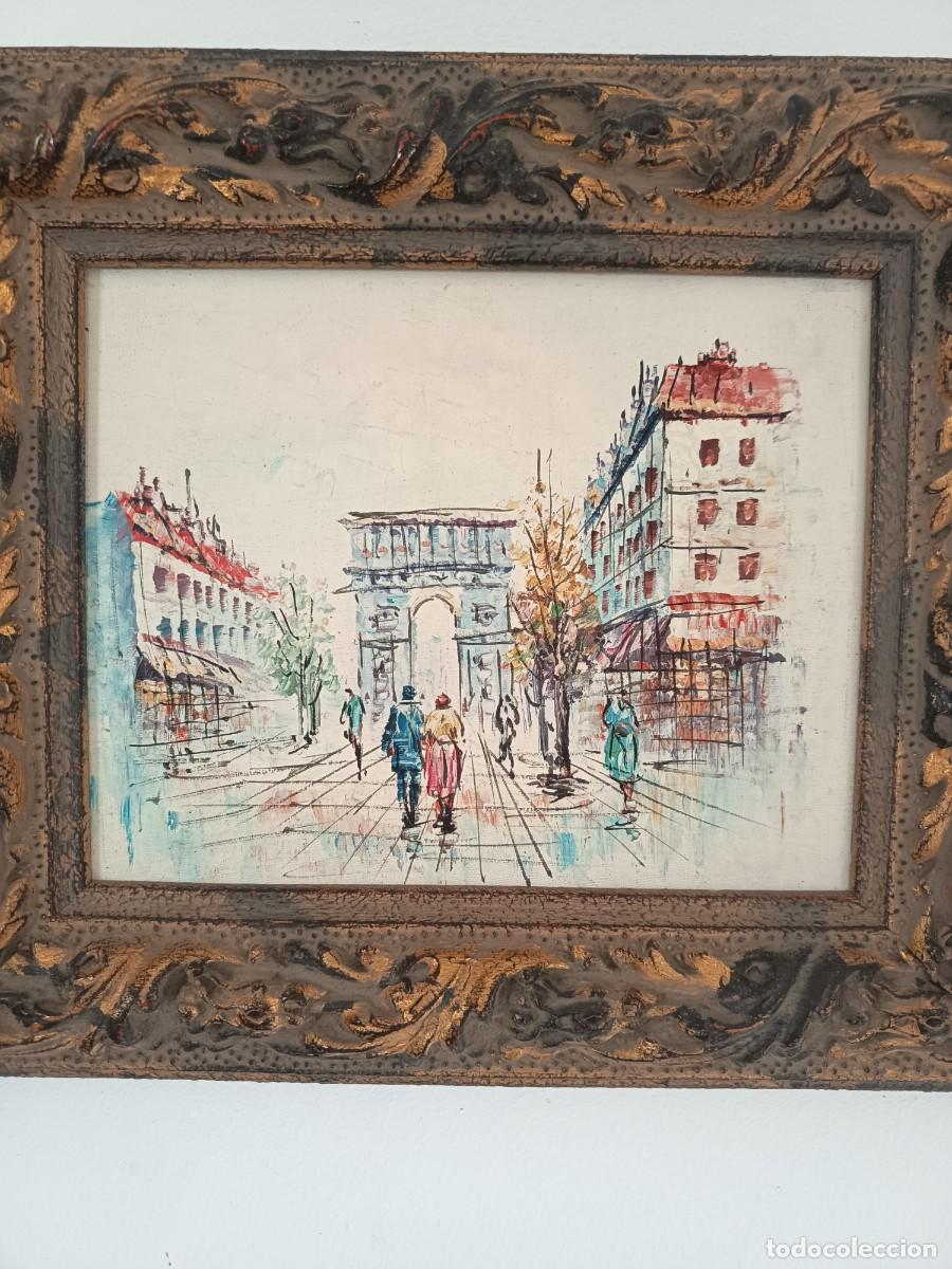 Vintage: Cuadro al &oacute;leo Arco del Triunfo - Foto 2