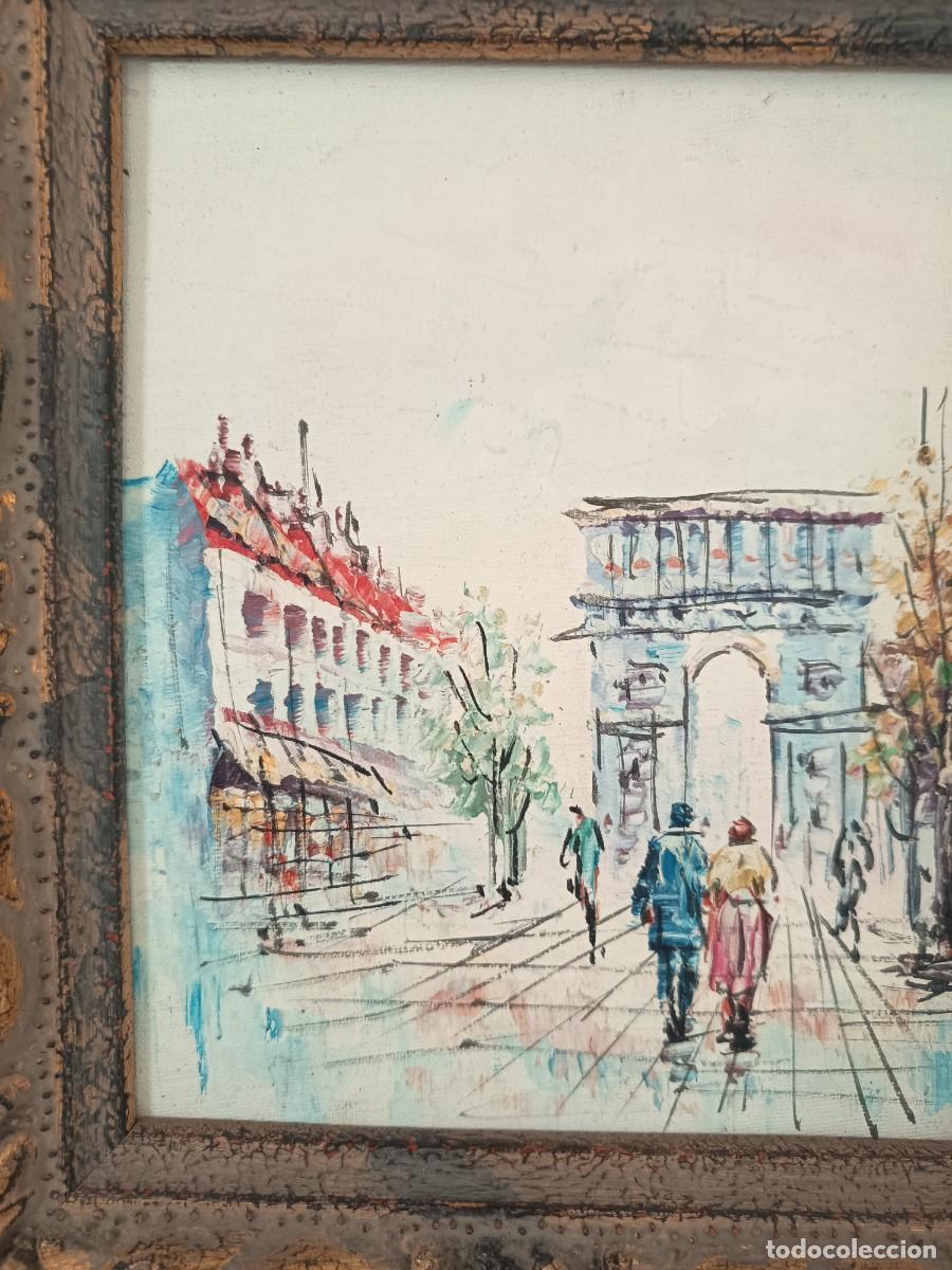 Vintage: Cuadro al &oacute;leo Arco del Triunfo - Foto 5