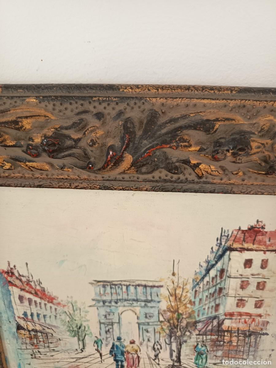 Vintage: Cuadro al &oacute;leo Arco del Triunfo - Foto 11