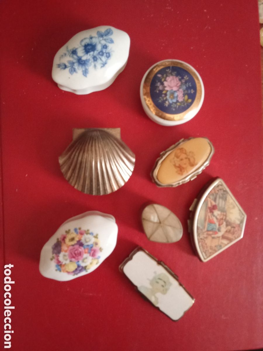 Vintage: Lote de 8 pastilleros y cajitas en porcelana y metal , JMJ
