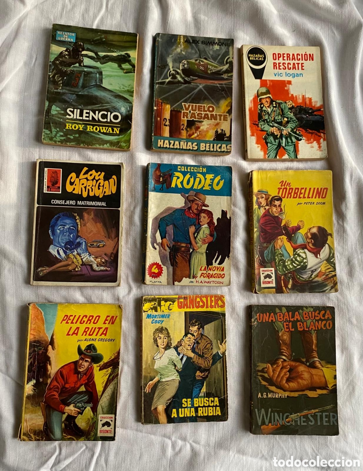 Vintage: Lote pulp total vintage: Guerra+Oeste+Gansgsters+elEspia