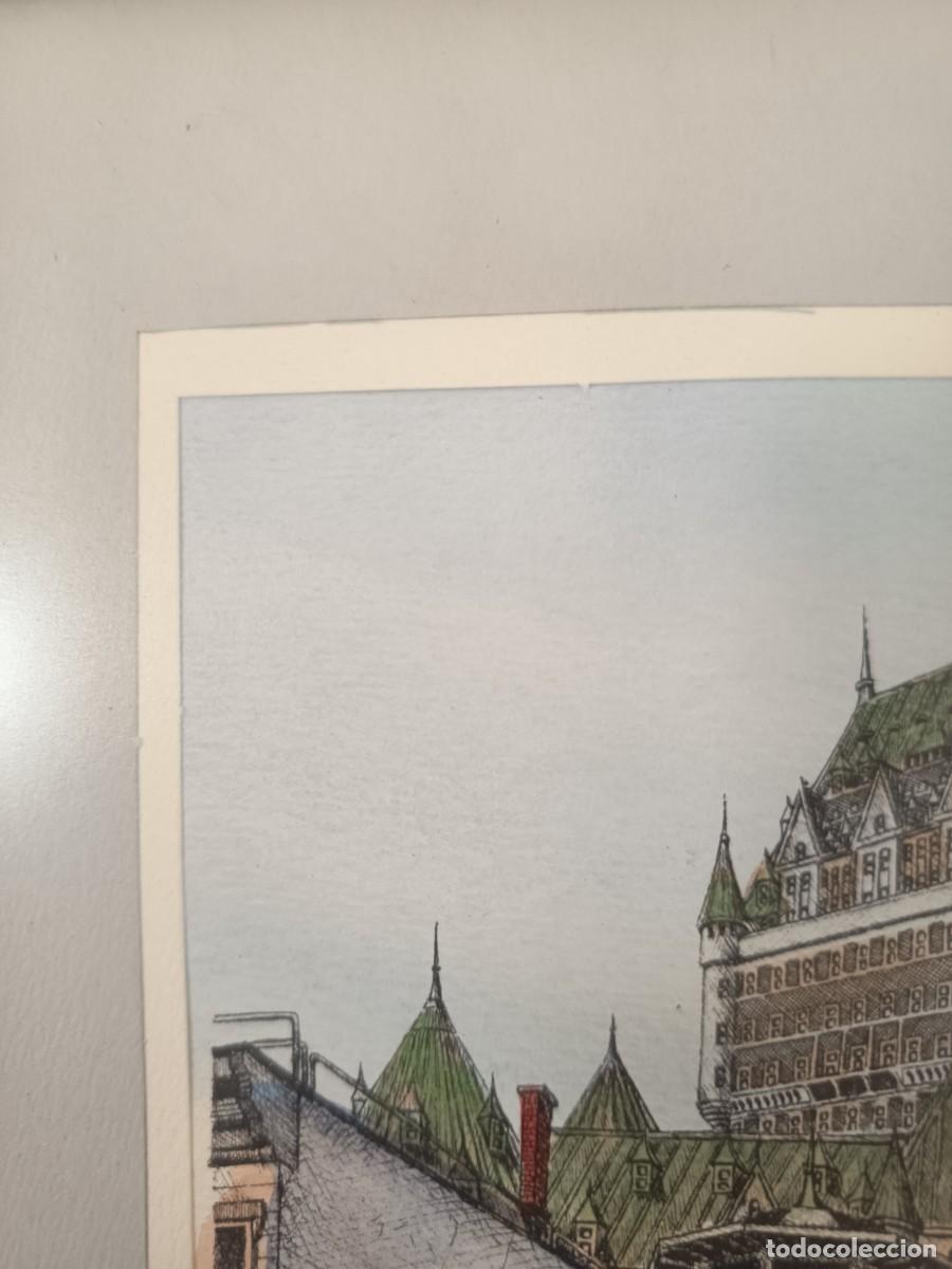 Vintage: Cuadro litograf&iacute;a Escalier Frontenac Qu&eacute;bec - Foto 10