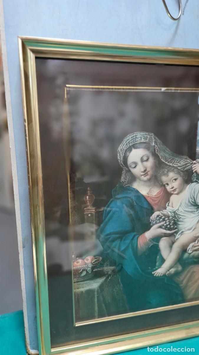 Vintage: cuadro con lamina de una virgen - Foto 2