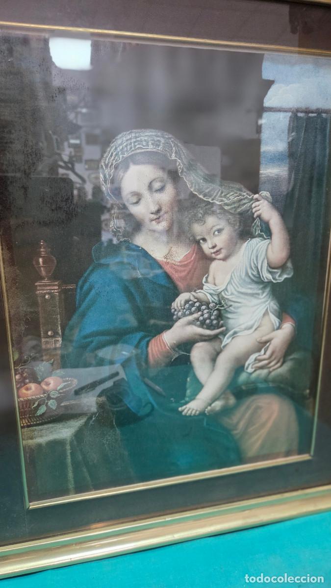Vintage: cuadro con lamina de una virgen - Foto 4