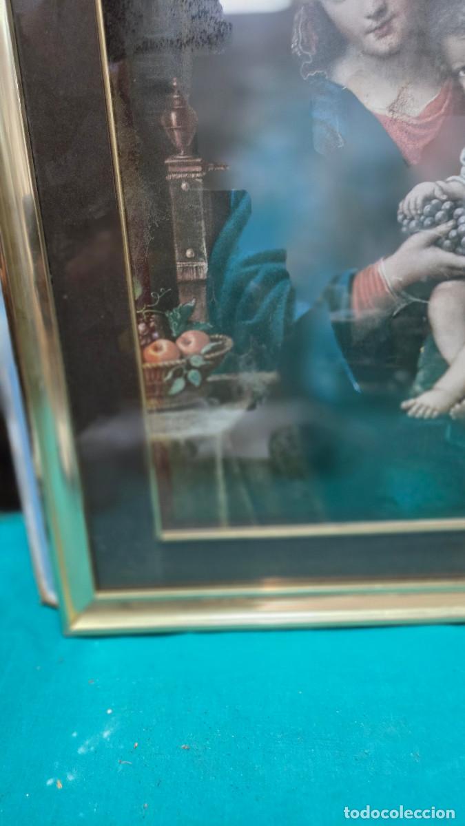 Vintage: cuadro con lamina de una virgen - Foto 5