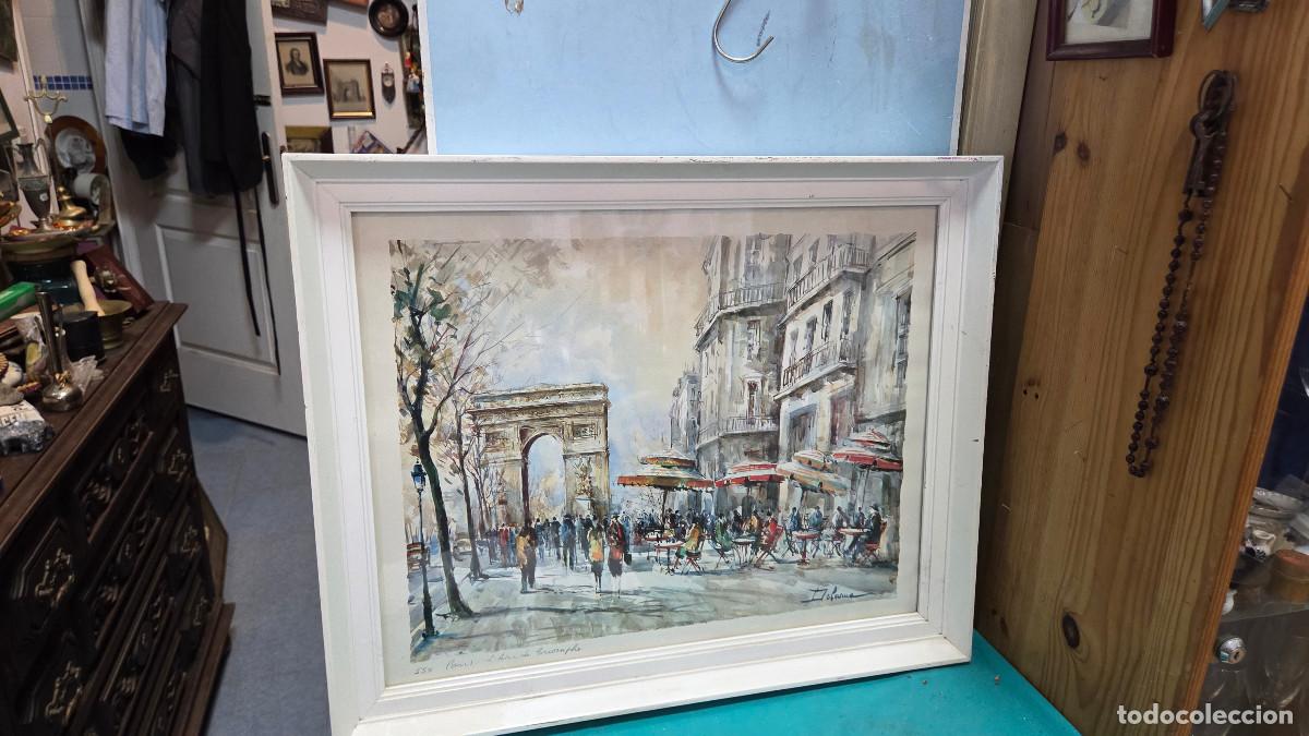 Vintage: cuadro con lamina de paris