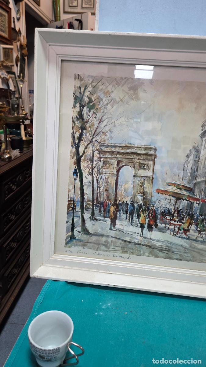 Vintage: cuadro con lamina de paris - Foto 2