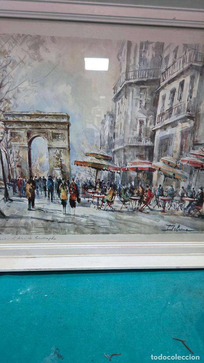 Vintage: cuadro con lamina de paris - Foto 3