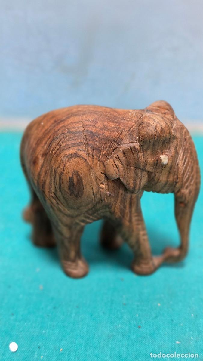 Vintage: figura de elefante de madera - Foto 3