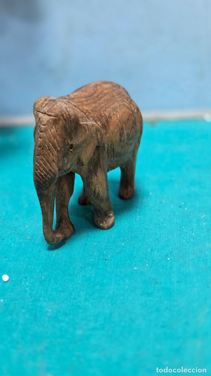 Vintage: figura de elefante de madera - Foto 4