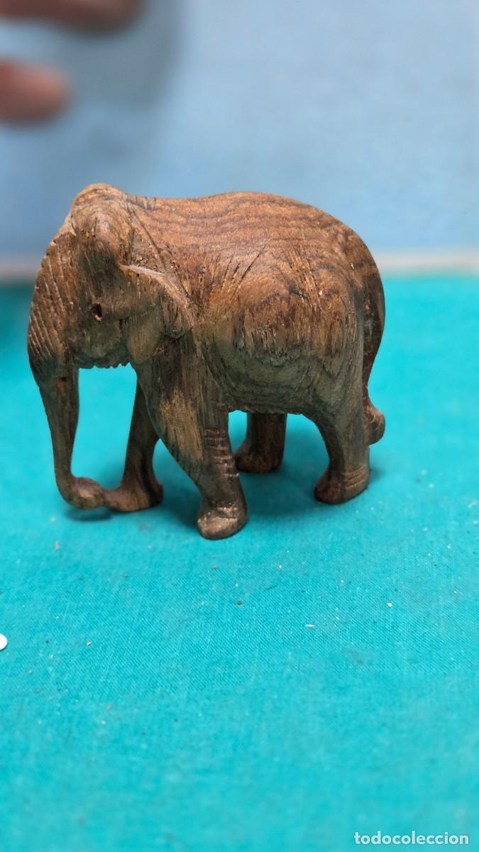 Vintage: figura de elefante de madera - Foto 5