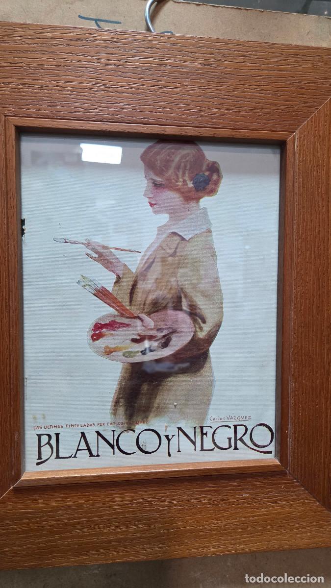 Vintage: cuadro con cartel antiguo - Foto 3
