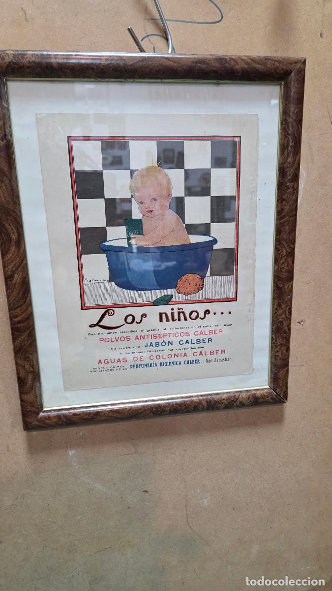 Vintage: cuadro con cartel antiguo - Foto 2