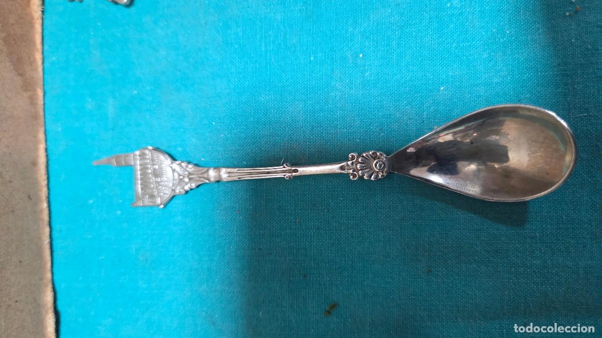 Vintage: cuchara de coleccion de alpaca