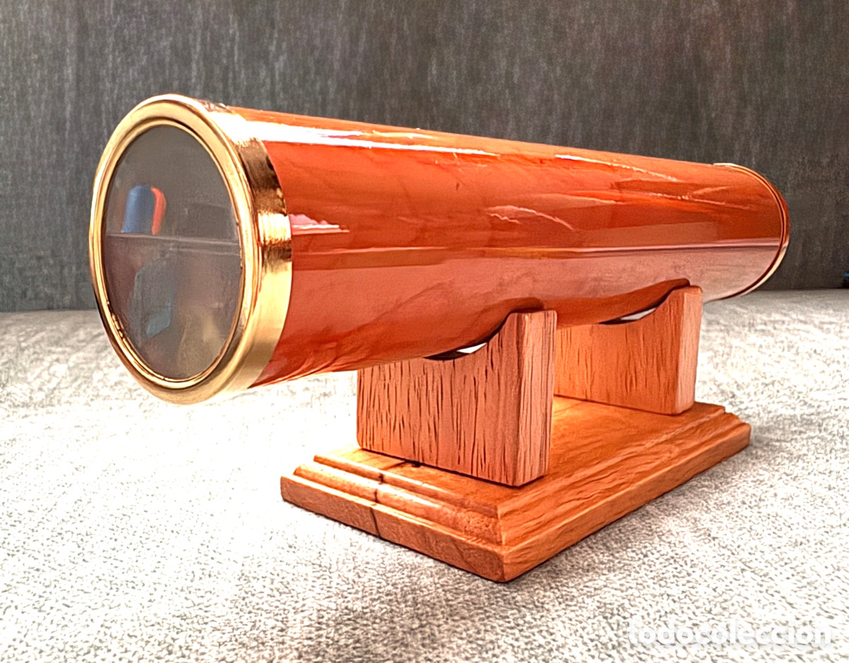 Vintage: (L909) Caleidoscopio Decorativo con Soporte de Madera &ndash; Nuevo en Caja (Ideal Regalo)