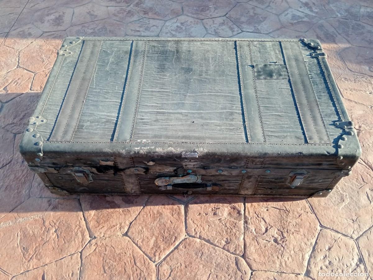 Vintage: Ba&uacute;l viaje antiguo original 1910 aprox.