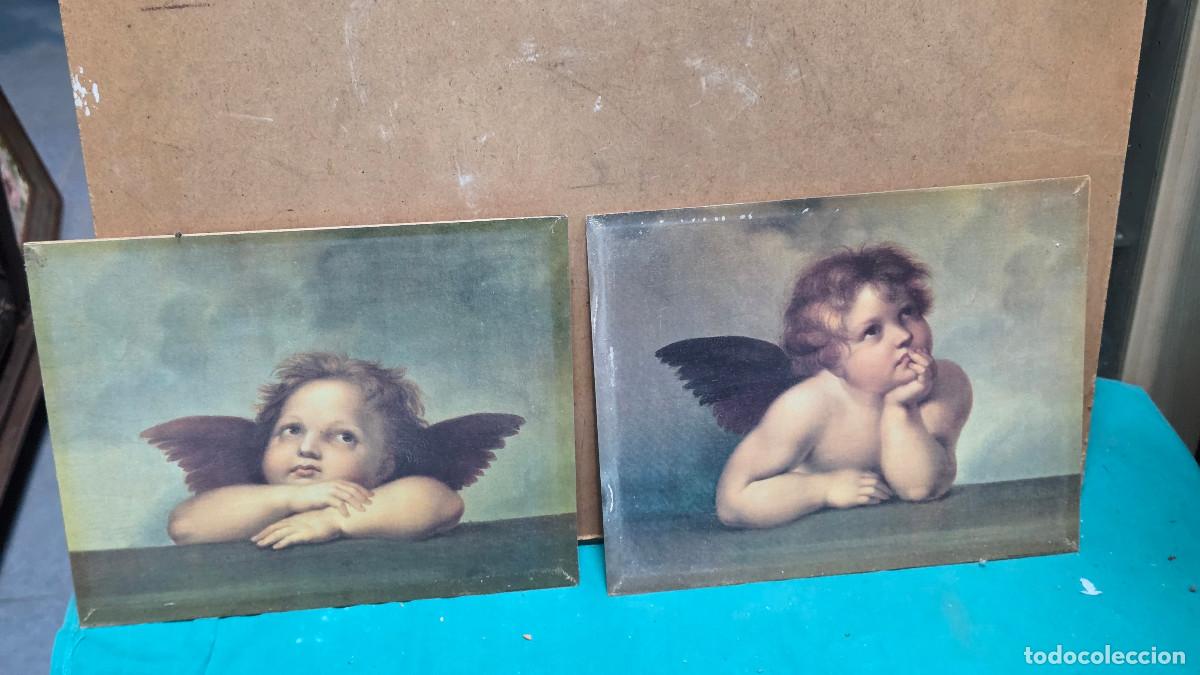 Vintage: 2 litografias en tablas vintage