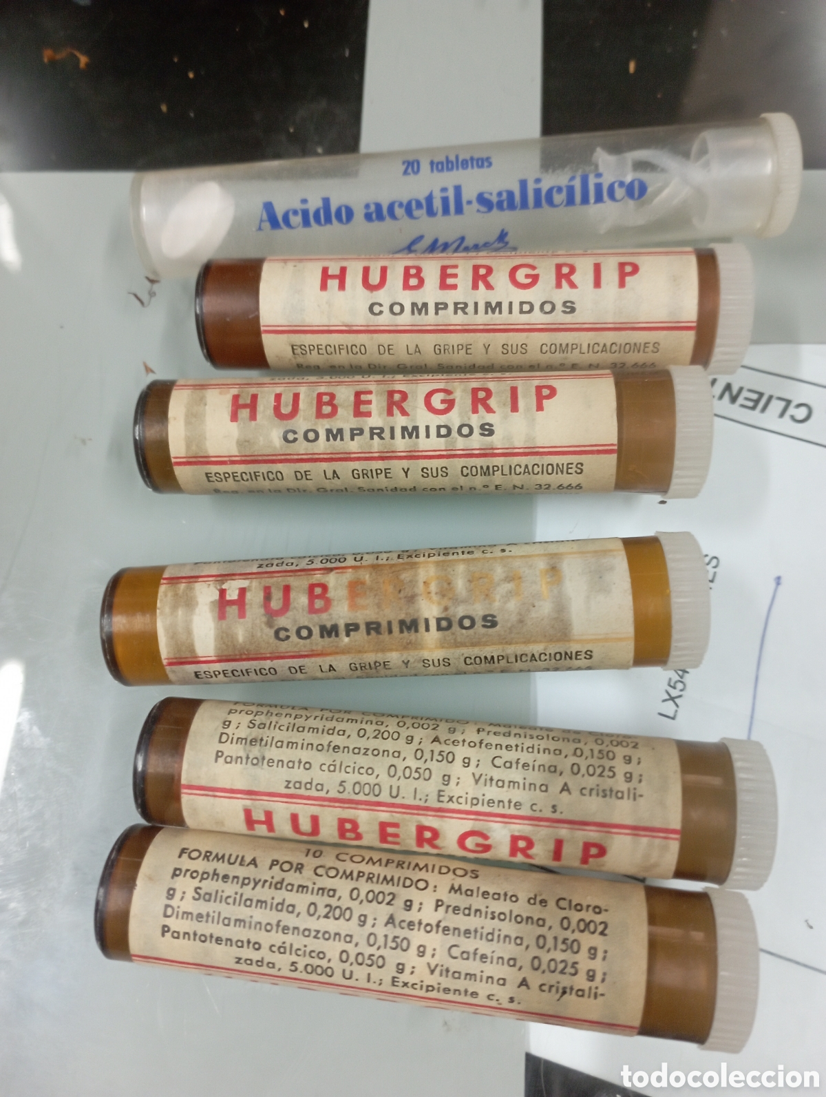 Vintage: lote de medicamentos antiguos hubergrip ,emuck