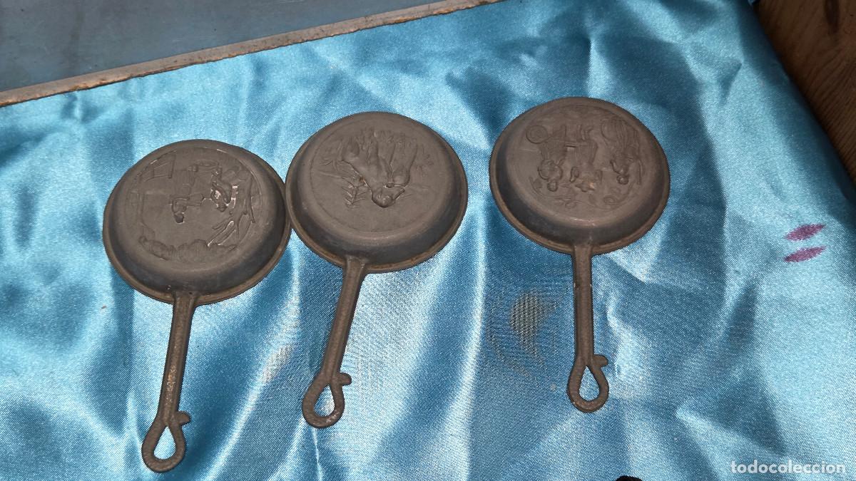 Vintage: 3 sartenes peque&ntilde;as decoracion rusticas - Foto 3