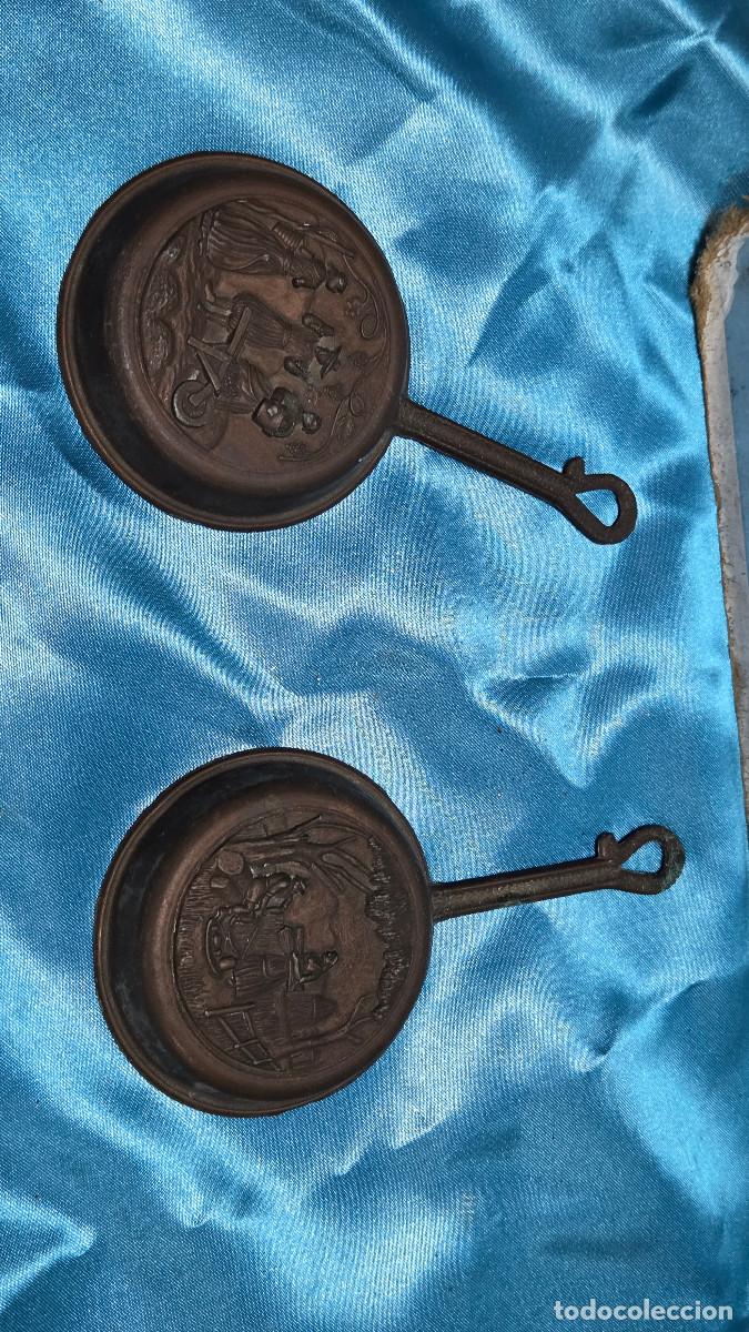 Vintage: 2 sartenes peque&ntilde;as decoracion rusticas - Foto 4